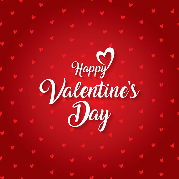 happy valentines day greeting card vector illustration - Вектор, зображення