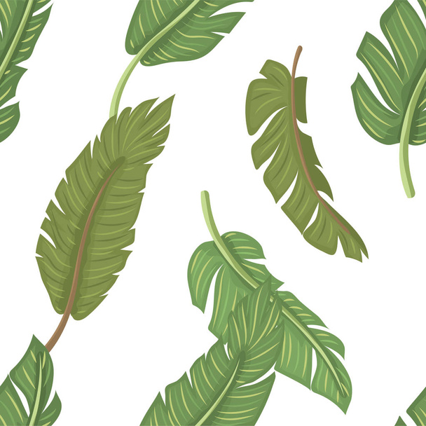 Seamless pattern with leaves vector illustration. - Вектор,изображение