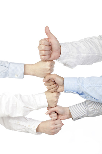 Grupo de mão com punho batendo
 - Foto, Imagem