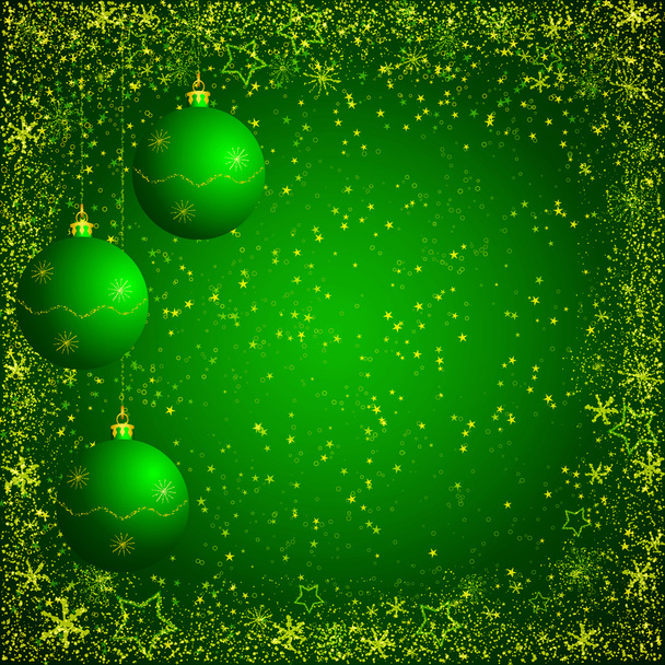 Green christmas background - Vector, Image