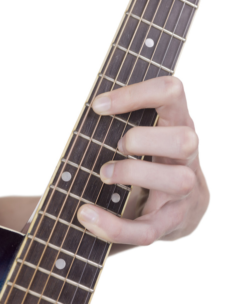 gitáros bizonyítja gitár akkord - Fotó, kép