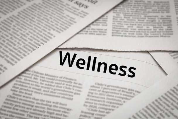 Wellness-Schlagzeile in der Zeitung - Foto, Bild