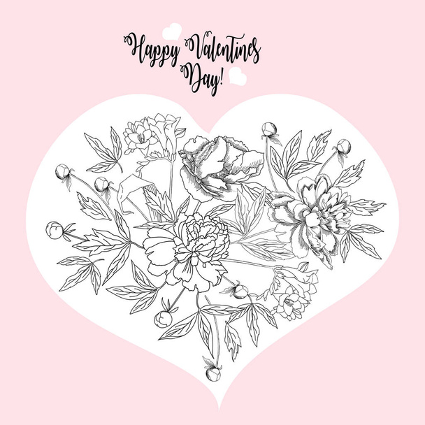 Background with Valentines day heart - Vector, Image