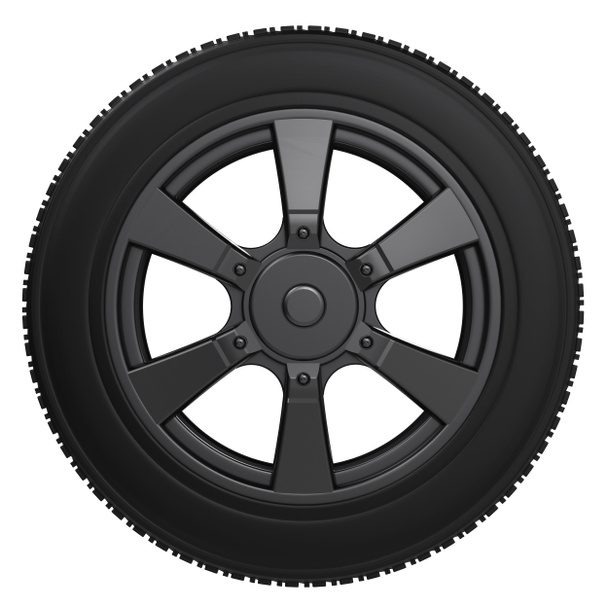 neumático negro con rueda negra
  - Foto, Imagen