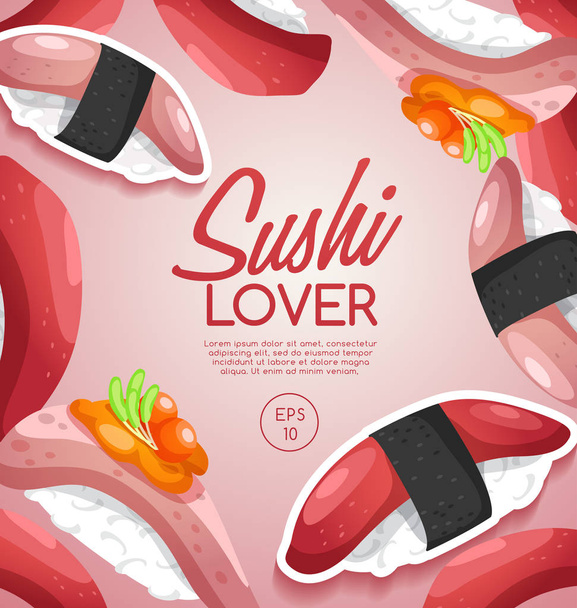 Sushi Rolls Elements - Vecteur, image