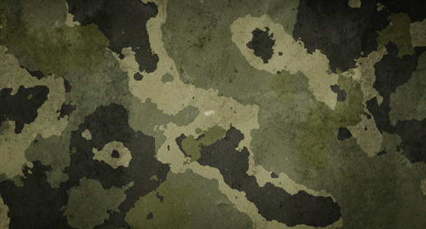 Old dirty camouflage fabric - Photo, Image