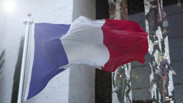 Ağır çekim inanılmaz Fransız bayrağı. - Video, Çekim