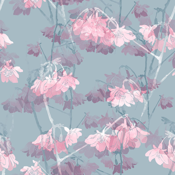 Sakura blossom seamless pattern - Фото, изображение