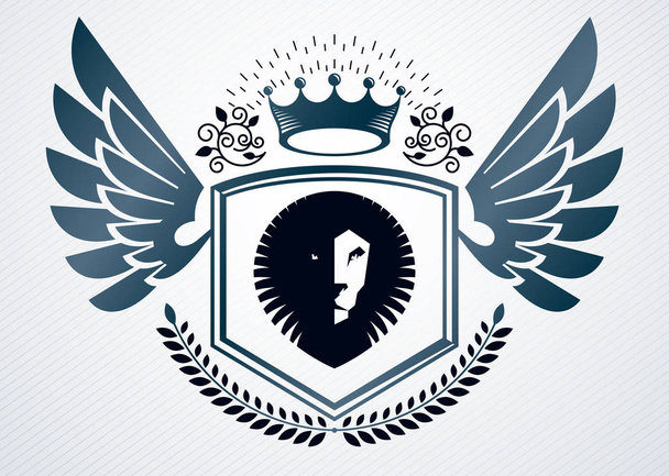 Heraldic emblem icon - Vektor, kép