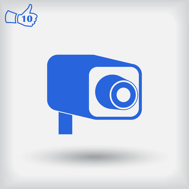 Videokamera-Vektor-Symbol. Webvektorstil. - Vektor, Bild
