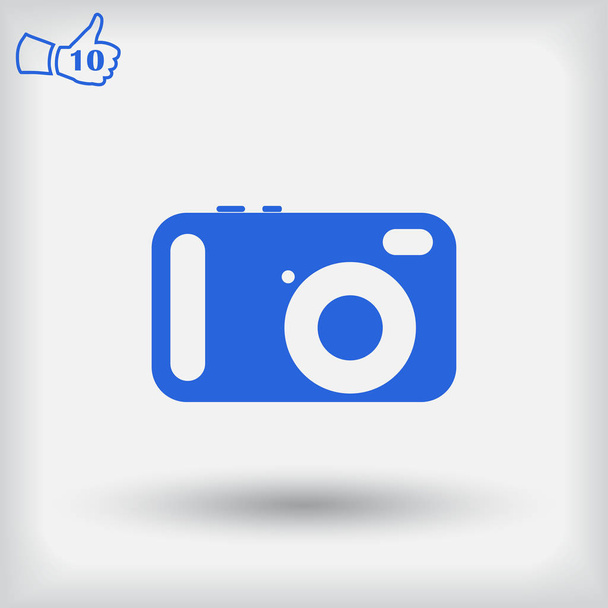 Photo camera vector icon. Web vector style. - Vector, Image