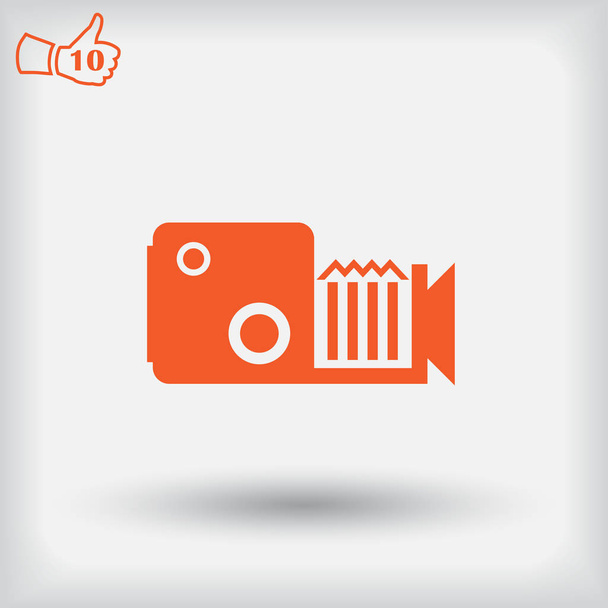 Video camera vector icon. Web vector style. - Vector, Image