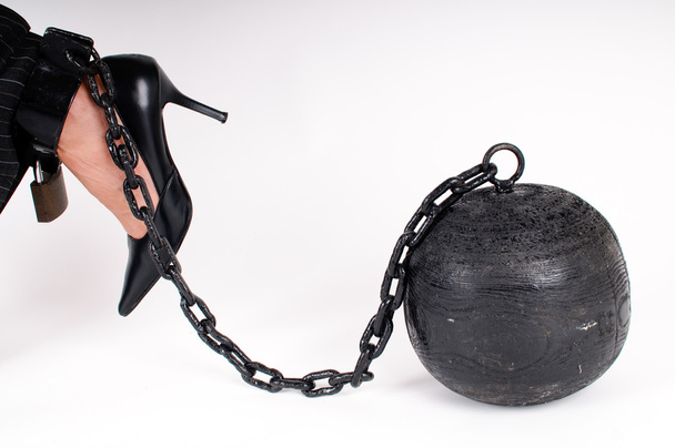 Foot with prison ball - Photo, Image