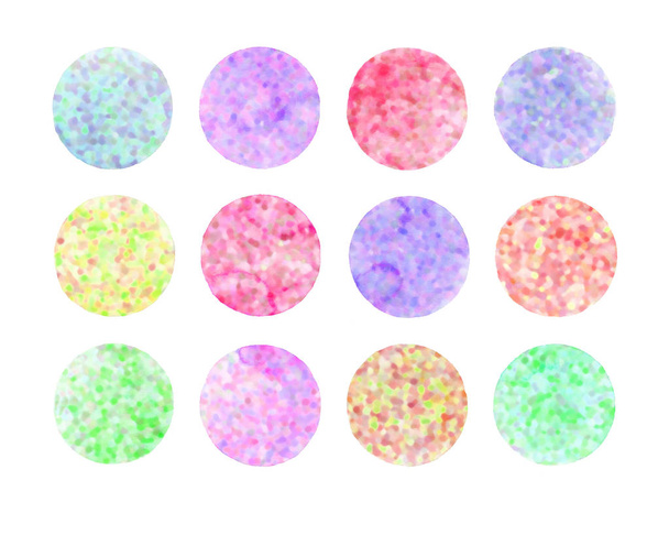 Ensemble de cercles d'aquarelle pastel
 - Photo, image