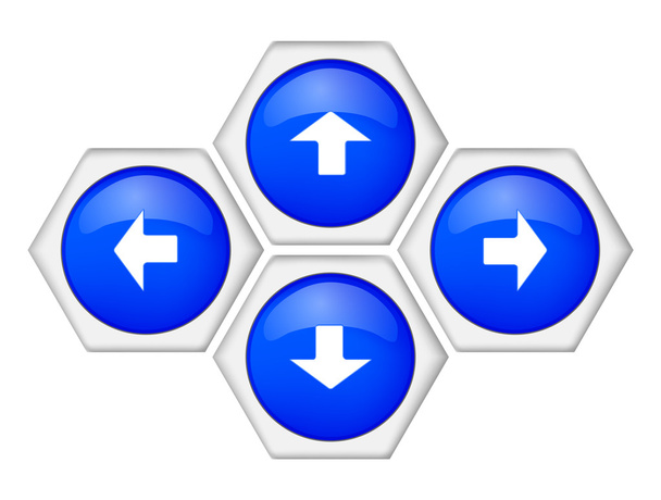 Four arrow keys - Vector, Image