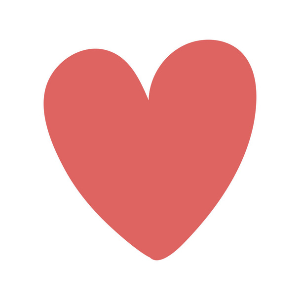 Kalp şekli simgesi aşk tasarım - Vektör, Görsel