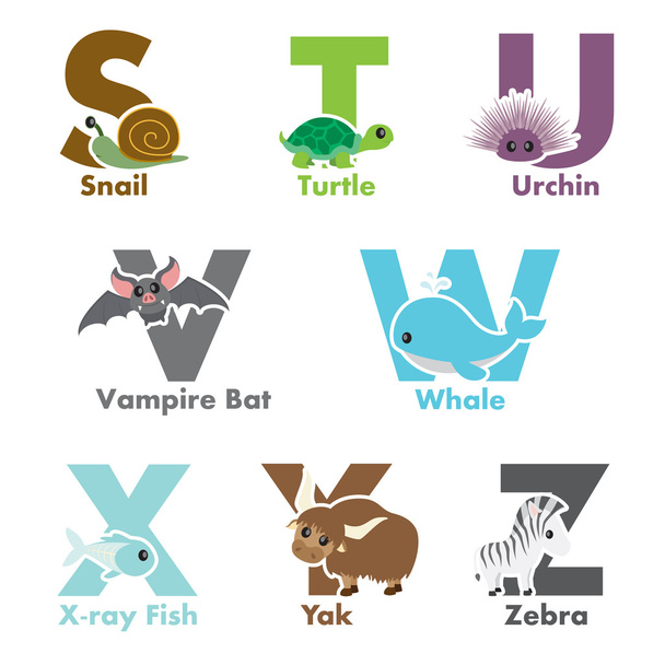 animais do alfabeto
 - Vetor, Imagem