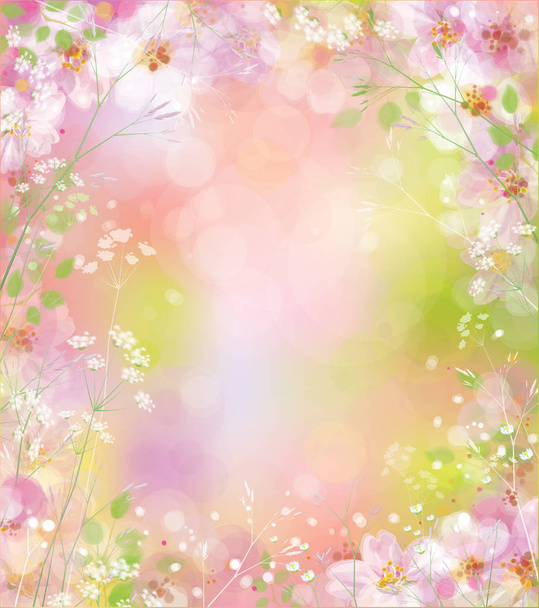 Wiosennych kwiatów kwitnących - Wektor, obraz