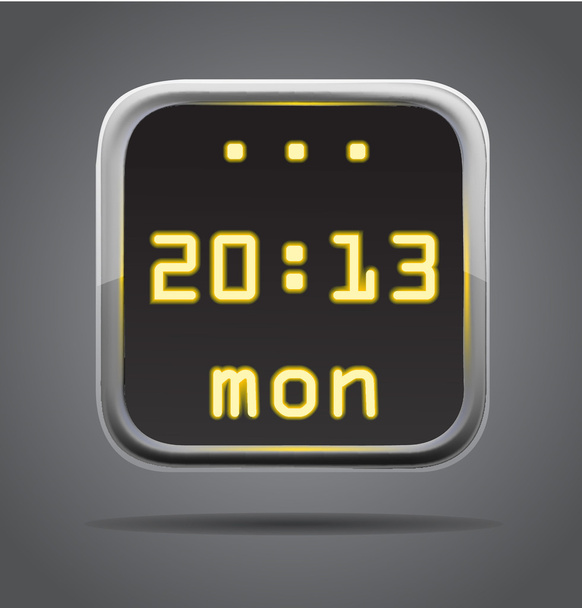 Digital Alarm Clock. Vector Illustration - Vetor, Imagem