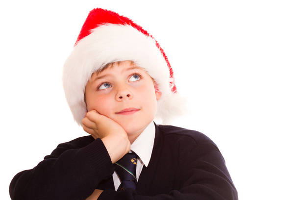 Cute schoolboy waiting for the holidays. - Foto, imagen