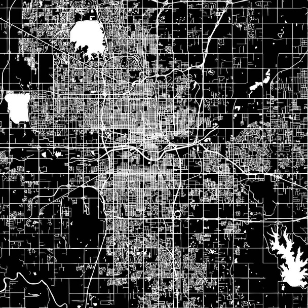 Carte vectorielle de Oklahoma City
 - Vecteur, image