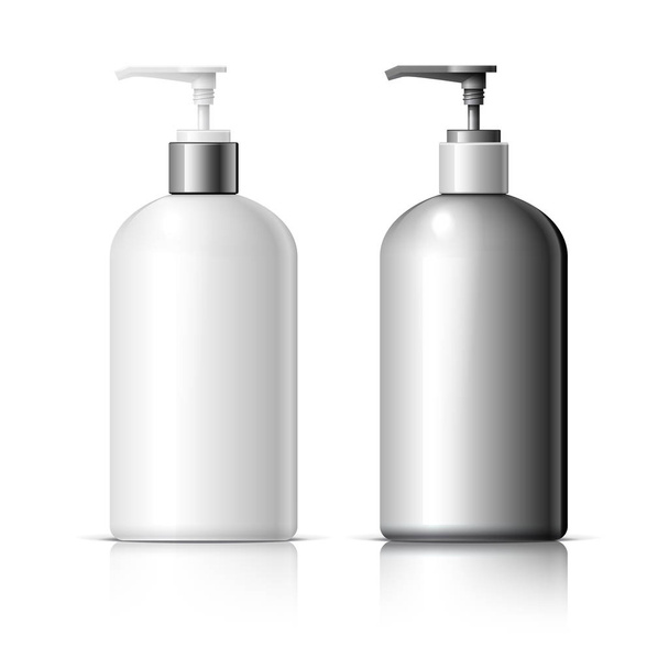 Set of Realistic cosmetic Dispenser bottle - Vector, Imagen