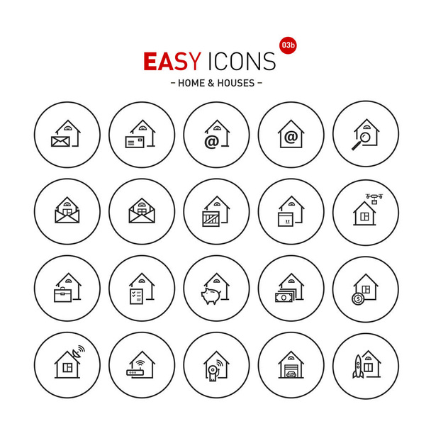 Easy icons 03b Home - Vetor, Imagem