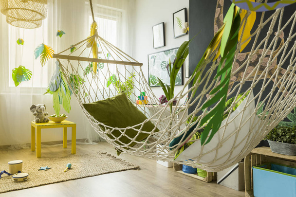 Child room with hammock - Foto, imagen
