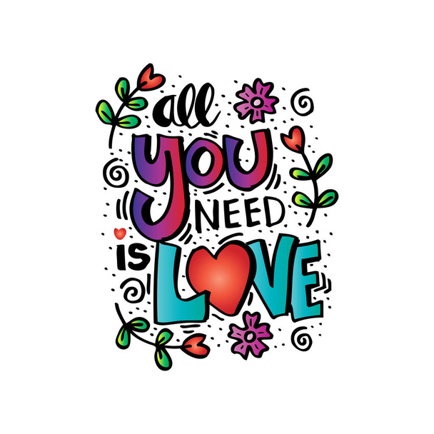 All you need is love handwritten inscription calligraphic letter - 写真・画像