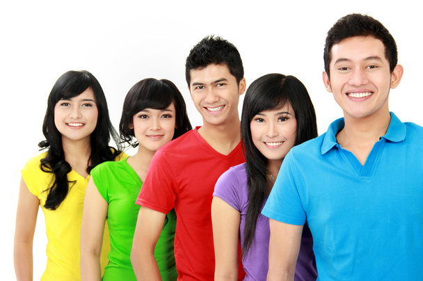 colorful group of teenager - Foto, Imagem
