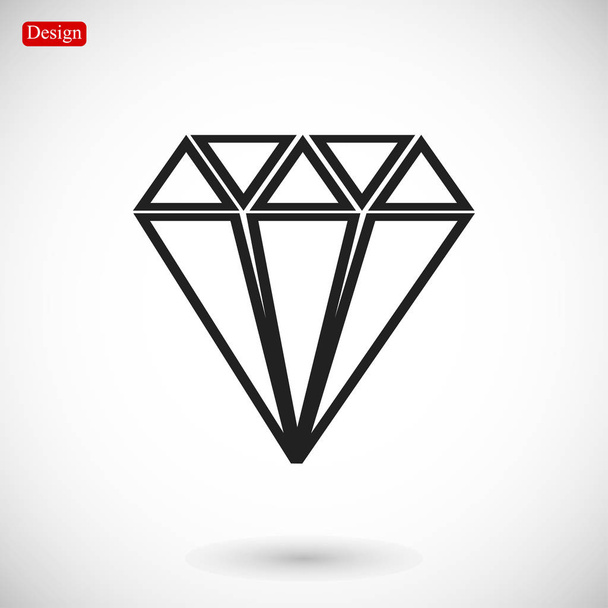 Diamond simple icon  - Vector, Imagen