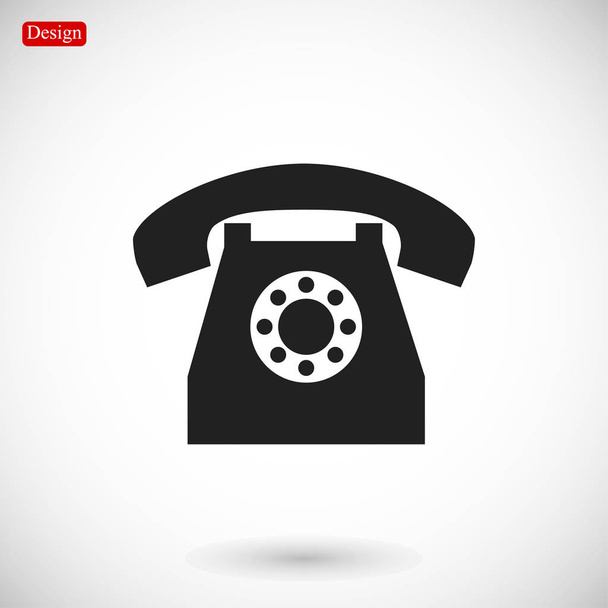 old telephone icon - Vector, Image