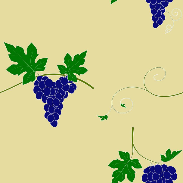 vecteur de motif de raisin sans couture
 - Vecteur, image