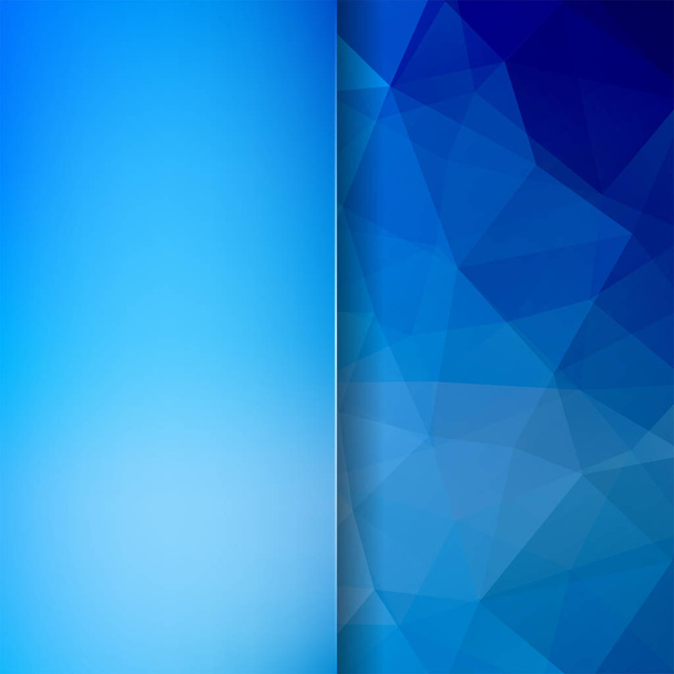 Background of blue geometric shapes. Blur background with glass. Mosaic pattern. Vector EPS 10. Vector illustration - Vector, Image
