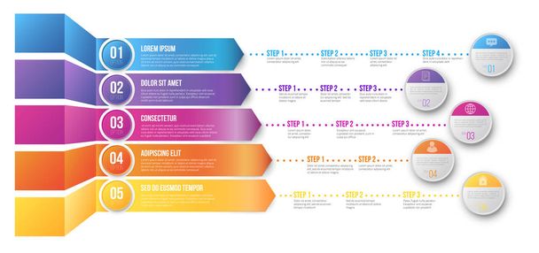Timeline Infographic Template - Vector, Image