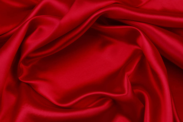 Červená hedvábná tkanina - Fotografie, Obrázek