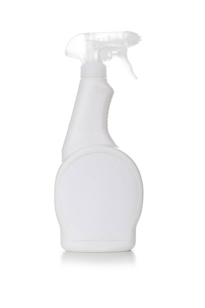 White spray bottle on white background - Foto, Imagen