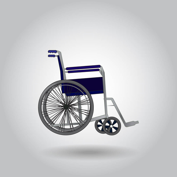Harmaalla pohjalla oleva pyörätuoli
 - Vektori, kuva
