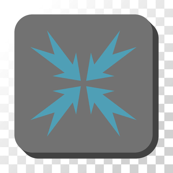Compression Arrows Rounded Square Vector Button - Vektor, kép