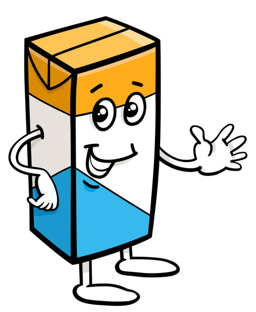 carton of milk character - Vector, imagen