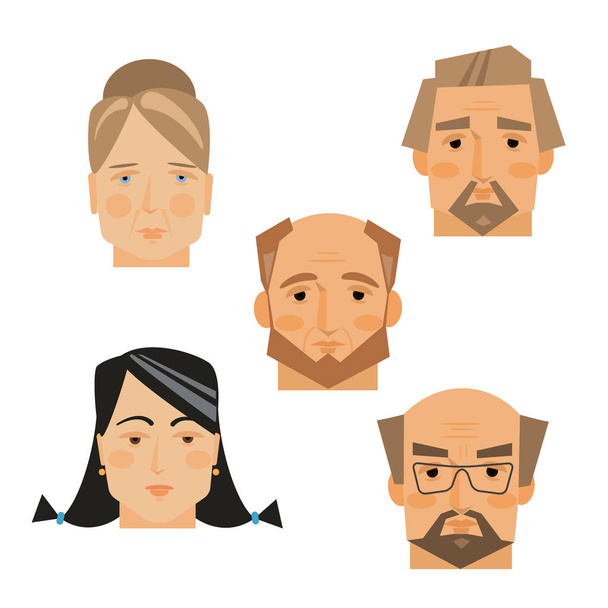 Those people, collection of vector illustration of a flat style. - Vector, Image