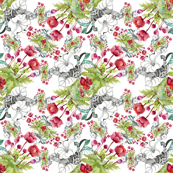Floral ornament pattern - Foto, imagen