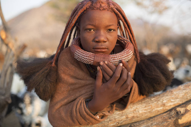  Himba woman in village - Foto, imagen
