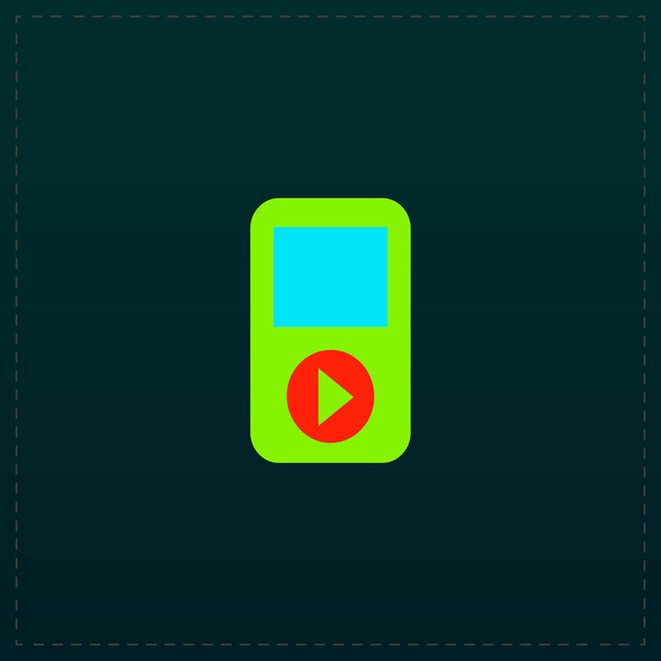 MP3 player flat icon - Vector, Imagen