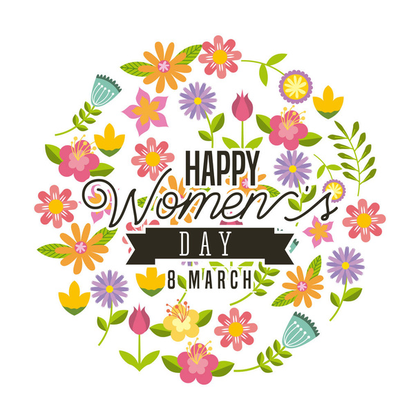 happy womens day design - Vector, imagen