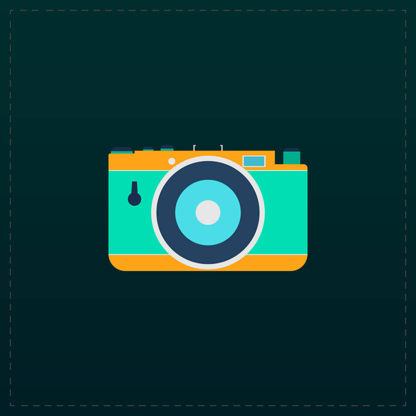 Vector photo camera icon, sign and button - Διάνυσμα, εικόνα