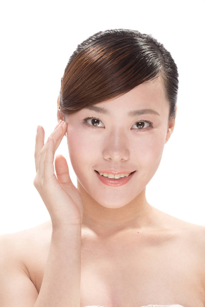facial makeup of asian beautiful woman - 写真・画像