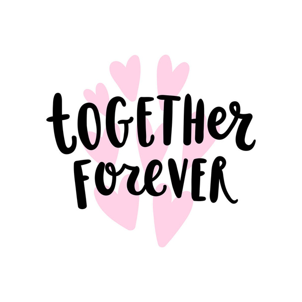 Together forever lettering - Wektor, obraz