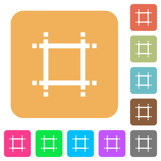 Adjust canvas size rounded square flat icons - Vecteur, image