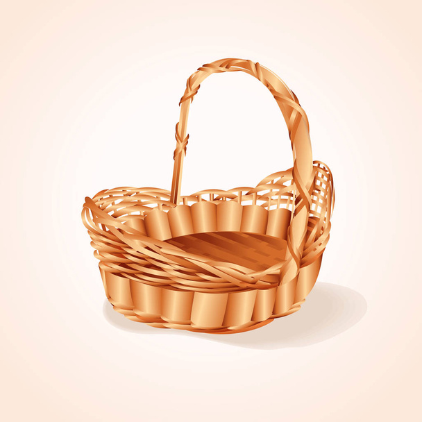 Vector illustration of wicker basket - Vector, Image